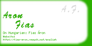 aron fias business card